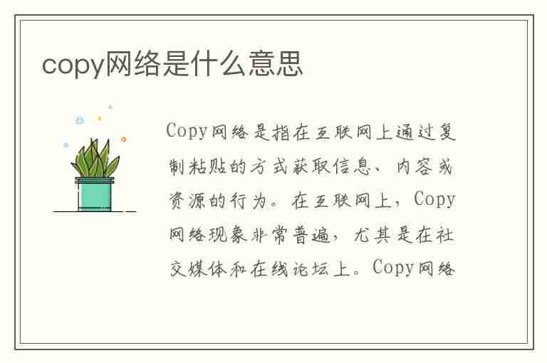 copy网络是什么意思